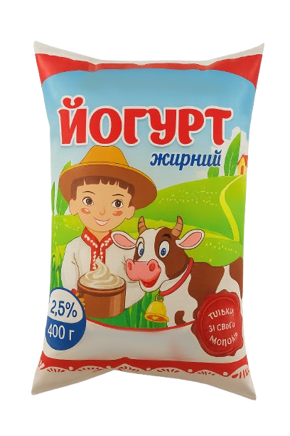 Йогурт питний 2,5% жиру 400г ТМ ФермерОк